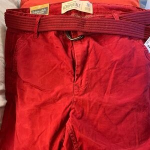 Brand New & Tagged Men’s Aeropostale Web Belted Flat Front Shorts - Style 0852